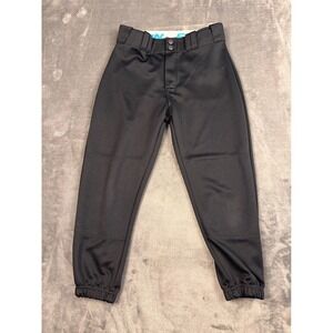 Easton Mens Baseball Pants Black Double Knee Athletic Trousers Size Medium